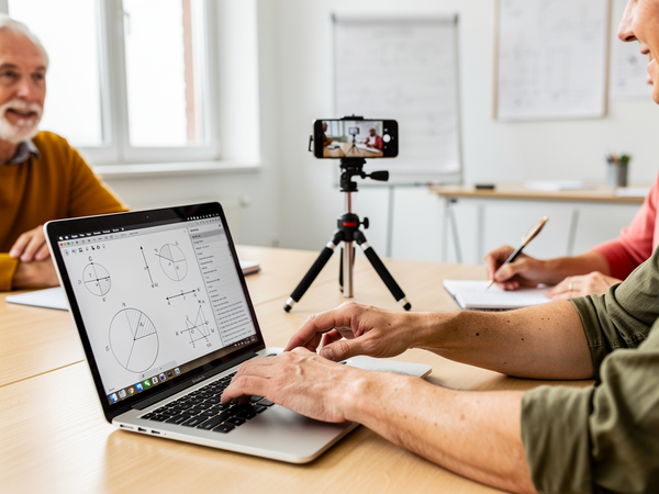 Bild zu Digitalität im Fachunterricht Mathematik - Produktion von Erklärvideos und Trickfilmen, KI-generiertes Bild