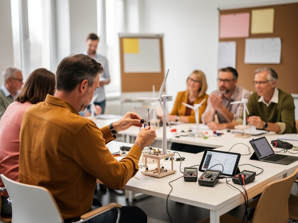 Bild zu [h]Zukunftstechnologien im kompetenzorientierten Technikunterricht–Modul 2 - Workshop Windenergie[/h], KI-generiertes Bild