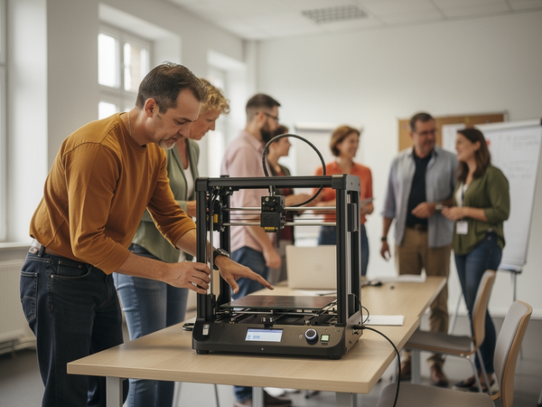 Bild zu Zukunftstechnologie im kompetenzorientierten Technikunterricht -
Modul 6 3D-Druck, KI-generiertes Bild