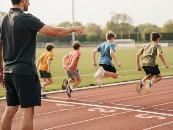 Bild zu Laufen, Springen, Werfen – Leichtathletik: Kinderleichtathletik – vielfältiges Springen, KI-generiertes Bild