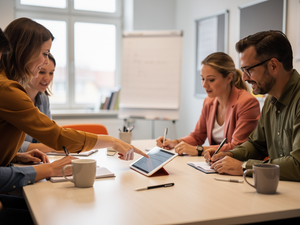 Bild zu „Classroom in digital action“ – Medieneinsatz im Englischunterricht der GS, KI-generiertes Bild