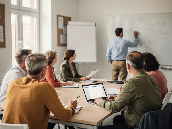 Bild zu Workshop zur Erstellung von kompetenzorientierten FHR-Prüfungsvorschlägen im Fach BWL mit Rechnungswesen (HBFS Wirtschaft und Verwaltung), KI-generiertes Bild