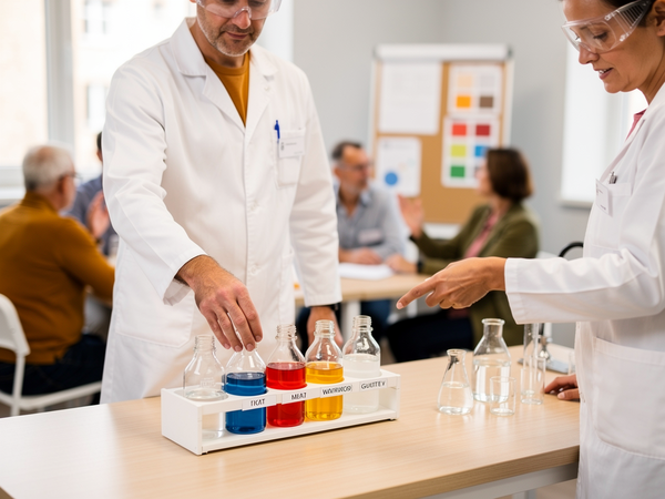 Bild zu Sicherheit und Umweltschutz beim Umgang mit gefährlichen Stoffen (Chemie S II), KI-generiertes Bild
