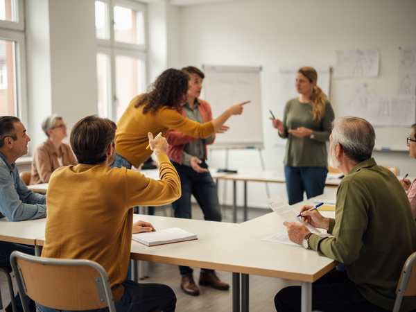 Bild zu Schülerinnen und Schüler werden zu Figuren - Einführung in die Rollenarbeit, KI-generiertes Bild