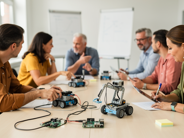 Bild zu Roboter und Einplatinencomputer für den Informatikunterricht in der Sek 1., KI-generiertes Bild