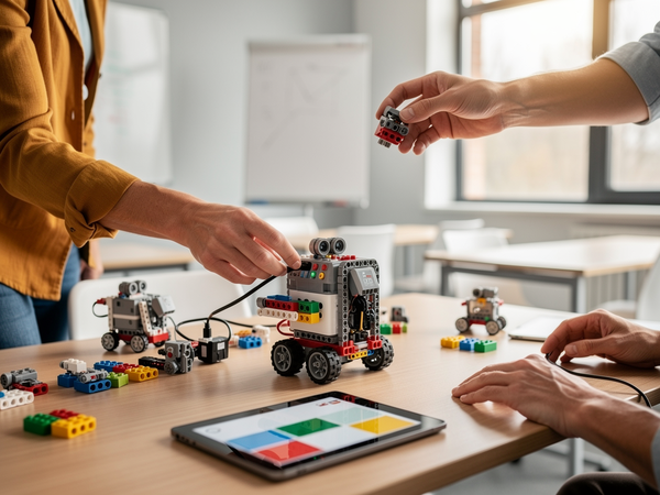 Bild zu Zukunftstechnologie im kompetenzorientierten Technikunterricht -
Modul 7 Robotik im TU, KI-generiertes Bild
