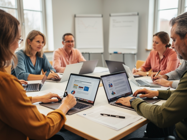 Bild zu Aufbau eines bilingualen Zweiges bzw. bilingualer Unterrichtsangebote (Partnersprache Englisch) - schulinterne Fortbildung, KI-generiertes Bild