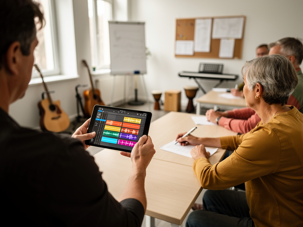 Bild zu iPad im Musikunterricht für Fortgeschrittene, KI-generiertes Bild