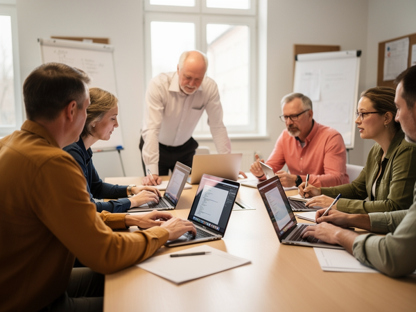 Bild zu Digitale Fortbildungsoffensive II: „Neue Unterrichtsvorhaben im Fach Informatik für die Klassen 5 und 6“ - Miniprogrammierumgebungen, KI-generiertes Bild