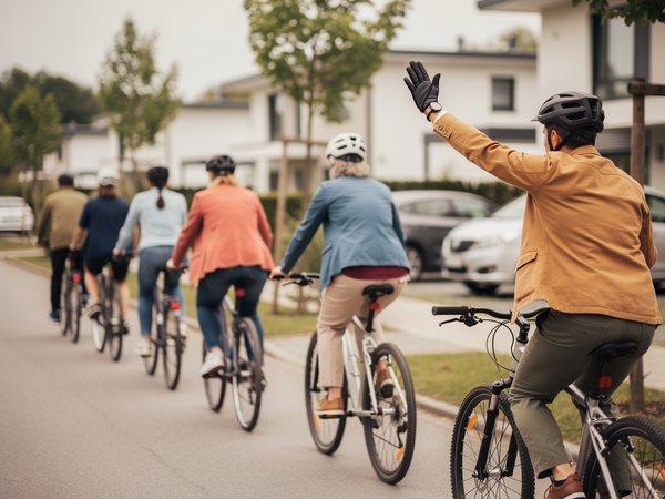 Bild zu Gleiten, Fahren, Rollen – Rollsport, Bootssport, Wintersport: Sicher Radfahren mit Schulklassen im Unterricht und auf Klassenfahrten, KI-generiertes Bild