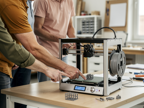 Bild zu Werkstattlehrkräfte Metalltechnik: Regionalkonferenz - Förderung im "Fablab", 3d-Druck, KI, KI-generiertes Bild