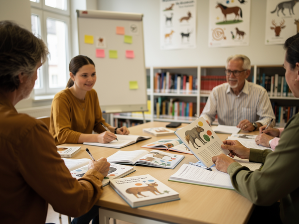 Bild zu Leseförderung an außerschulischen Lernorten – Kreative Methoden mit Fabeln für den Unterricht in Klassen 5/6 in der Stadtbibliothek Bielefeld, KI-generiertes Bild