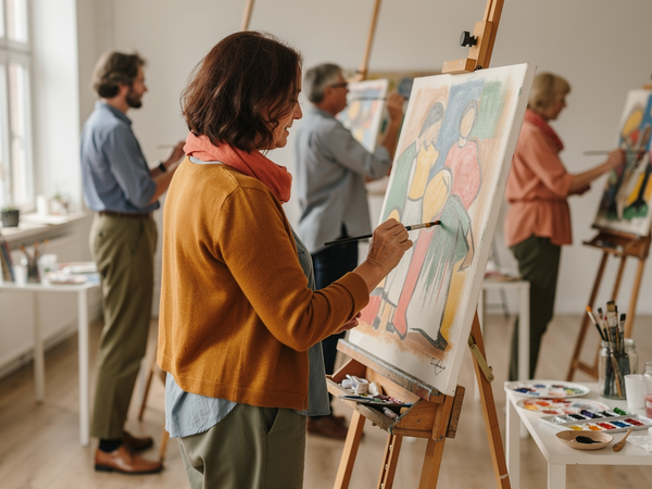 Bild zu „Farbe im Auge“: Lynette Yiadom-Boakye & friends, KI-generiertes Bild