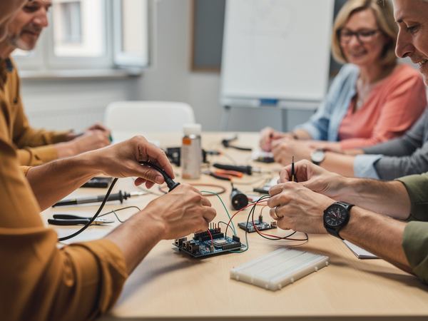 Bild zu Makerspace-Projekt: Bau einer Wifi-Lampe, KI-generiertes Bild