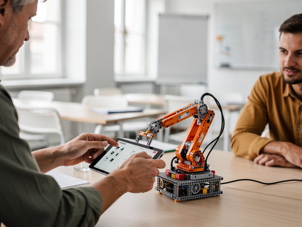 Bild zu Rechnergestützte Fertigung: KI-Einsatz und Robotik mit KUKA-Steuerung, KI-generiertes Bild
