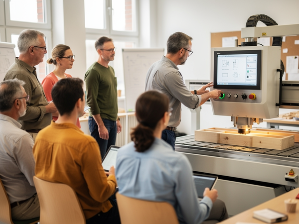 Bild zu Holztechnik: Regionalkonferenz - KI in der Tischlerausbildung in Unterricht und Betrieb, KI-generiertes Bild