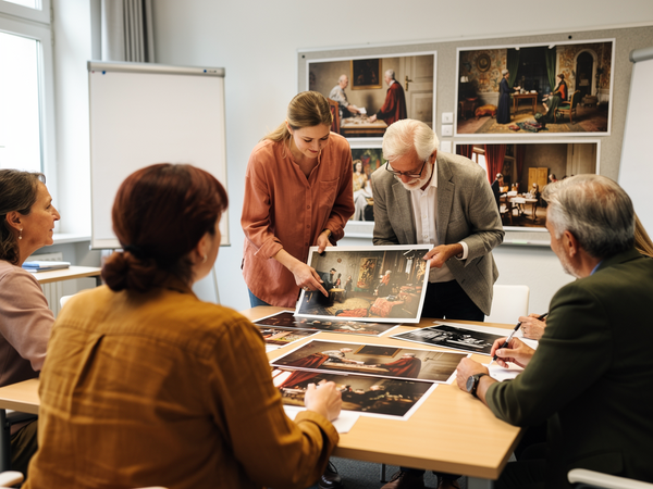 Bild zu Kompetenzorientiert Kunstunterricht planen: Jeff Wall - Storyteller und Konstrukteur von Wirklichkeiten - Kick off-Veranstaltung, KI-generiertes Bild