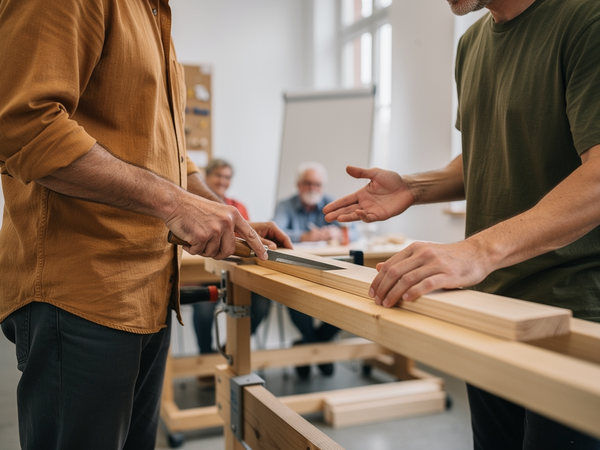 Bild zu Werkstattlehrkräfte: Regionalkonferenz Holz- und Farbgestaltung - Sprachsensibler Fachunterricht Unterricht, Teil 2, KI-generiertes Bild