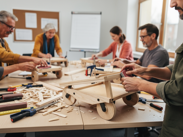 Bild zu Räderfahrzeuge aus Holz – Technik lebendig vermitteln im Sachunterricht, KI-generiertes Bild