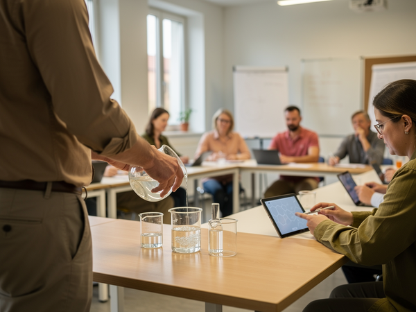 Bild zu Chemie Sek. I u. II: Aussagekräftige, einfache, kurze Experimente für und der Einsatz von KI als „Assistant Teacher“ für die Versuchsauswertung, KI-generiertes Bild