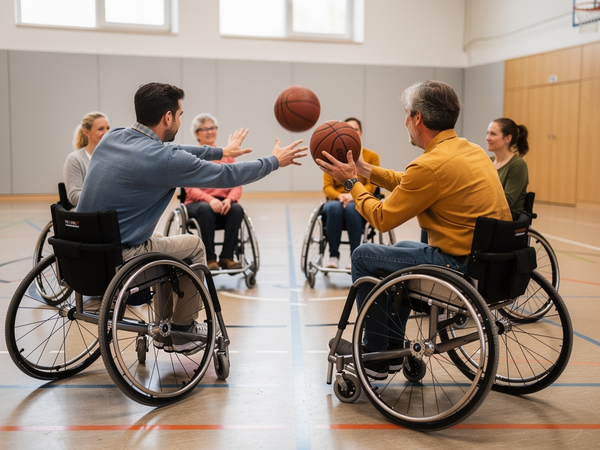 Bild zu Rollstuhlsport - Ein vielseitiges Sportgerät für alle Schulformen kennenlernen und erproben, KI-generiertes Bild