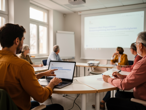 Bild zu Schulinterne Fortbildungsmaßnahme: Demokratiebildung im Spannungsfeld von Klassenzimmer und digitalem Raum am Berufskolleg, KI-generiertes Bild